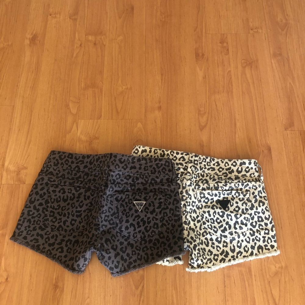 Guess shorts leopard print set of two size 26